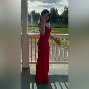 Elegant Red Evening Gown
